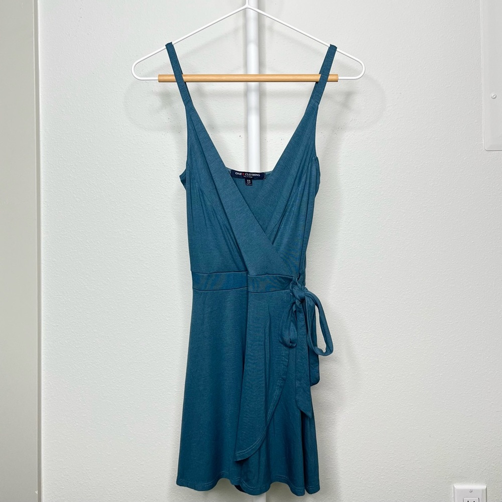 Sleeveless Faux Wrap Romper